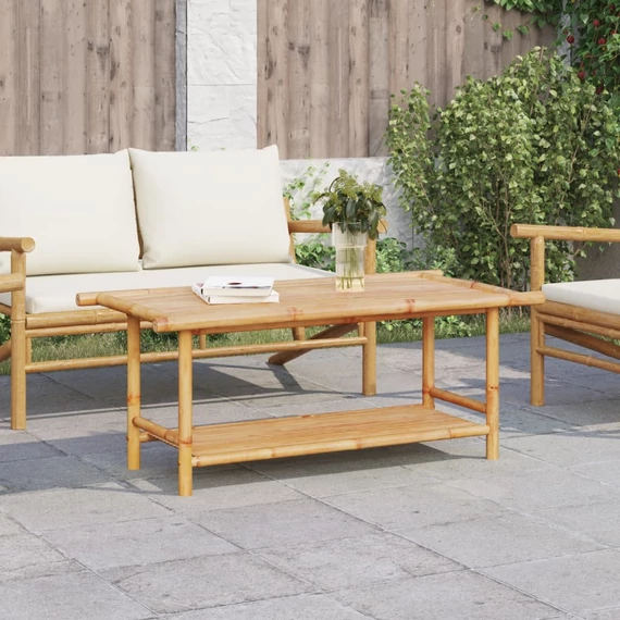 VidaXL bambusz dohányzóasztal 110x55x45 cm