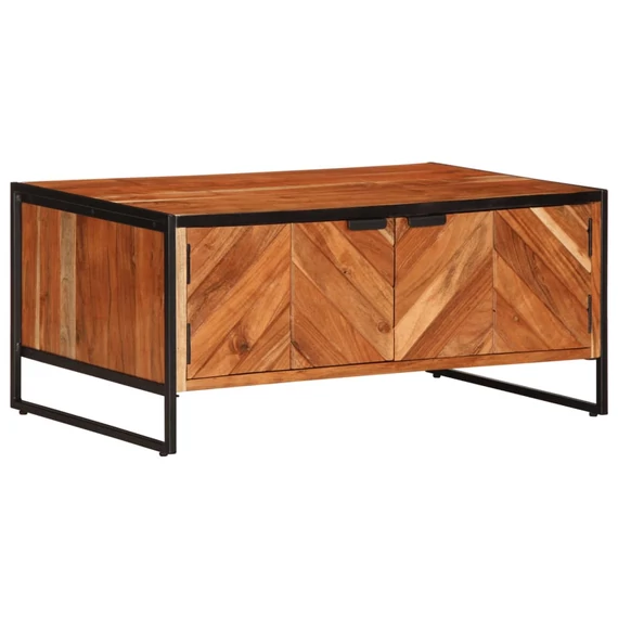 VidaXL tömör akácfa dohányzóasztal 90 x 55 x 40 cm