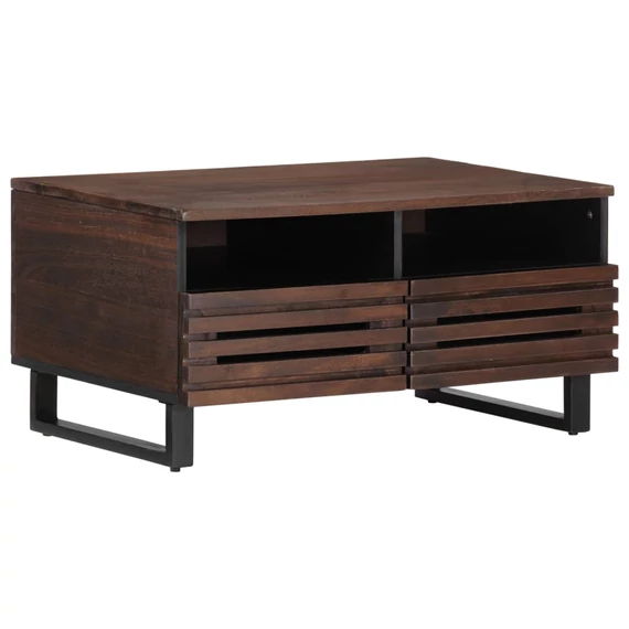 VidaXL barna tömör mangófa dohányzóasztal 80 x 55 x 40 cm