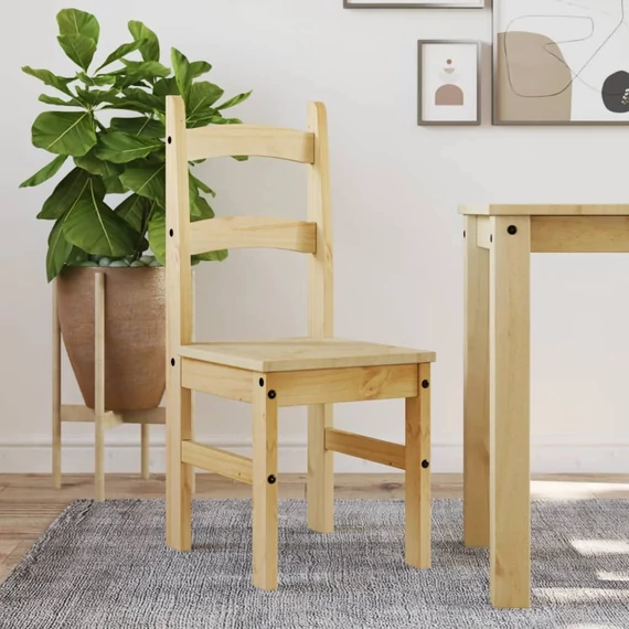 VidaXL 2 db tömör fenyőfa étkezőszék 40x46x99 cm