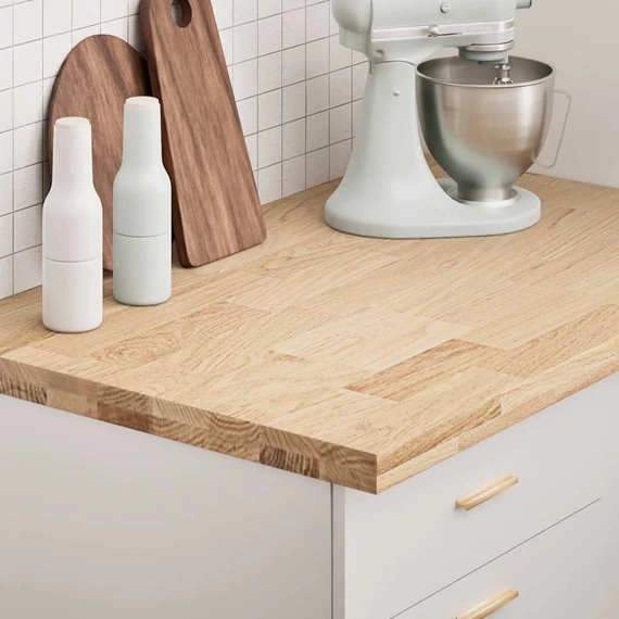 VidaXL konyhai munkalap 100x63,5x4 cm tömör fa tölgyfa téglalap alakú