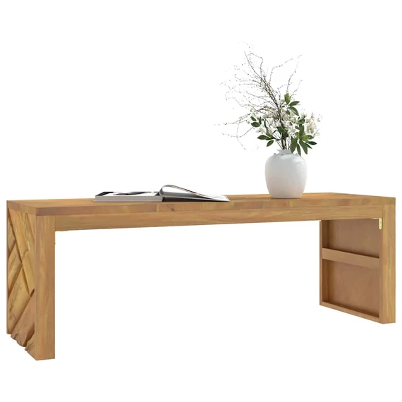 VidaXL tömör tíkfa dohányzóasztal 110x35x38 cm