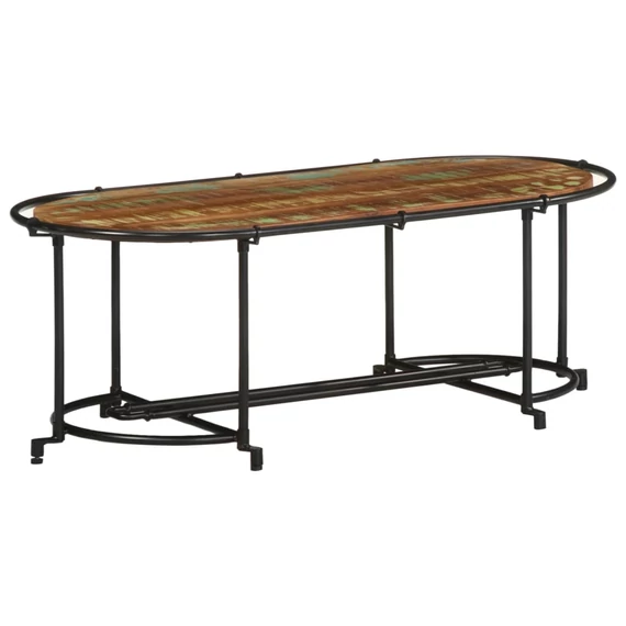 VidaXL tömör újrahasznosított fa dohányzóasztal 110 x 55 x 40 cm