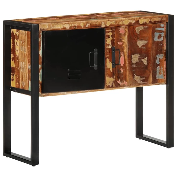VidaXL konzolszekrény többszínű 90x35x75 cm tömörfa újrahasznosított