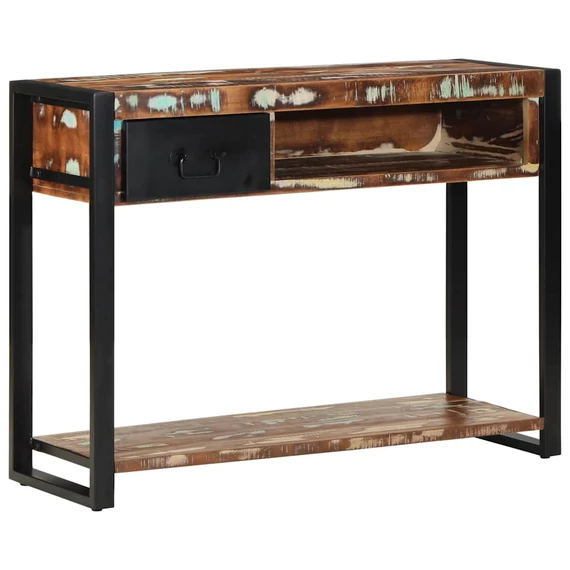 VidaXL konzolasztal többszínű 100x35x75cm tömörfa újrahasznosított fa