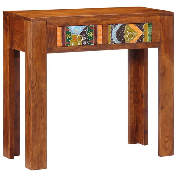 VidaXL konzolasztal 80x35x75 cm tömör fa akácfa