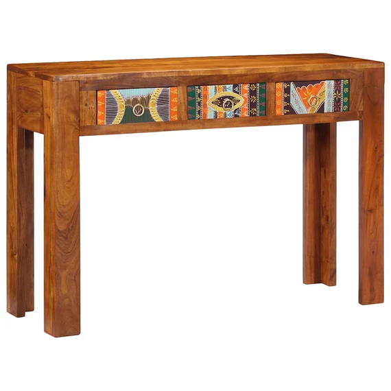 VidaXL tömör akácfa tálalóasztal 110 x 35 x 75 cm