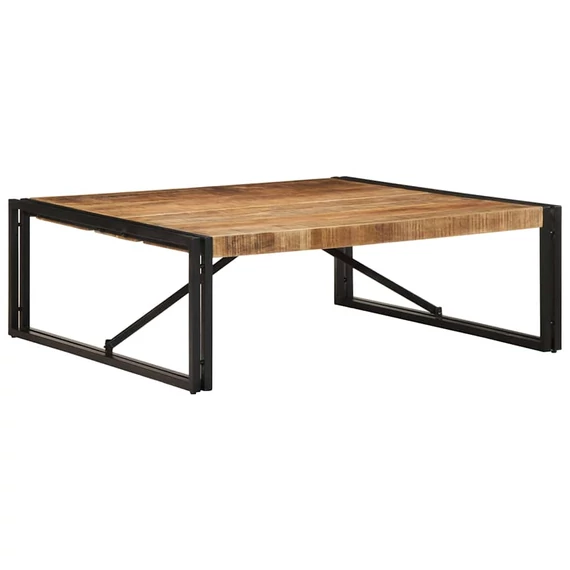 VidaXL tömör nyers mangófa dohányzóasztal 100 x 100 x 35 cm