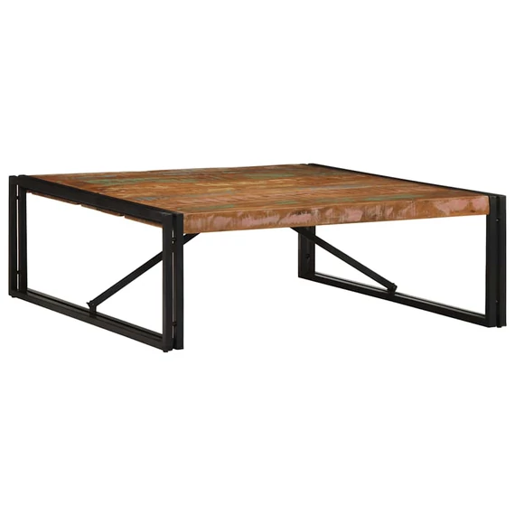 VidaXL többszínű tömör újrahasznosított fa dohányzóasztal 100x100x35cm