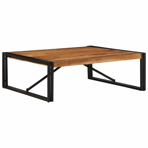 VidaXL tömör akácfa dohányzóasztal 100x100x35 cm