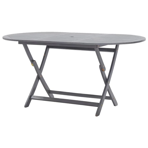 VidaXL tömör akácfa összecsukható kerti asztal 160 x 85 x 75 cm