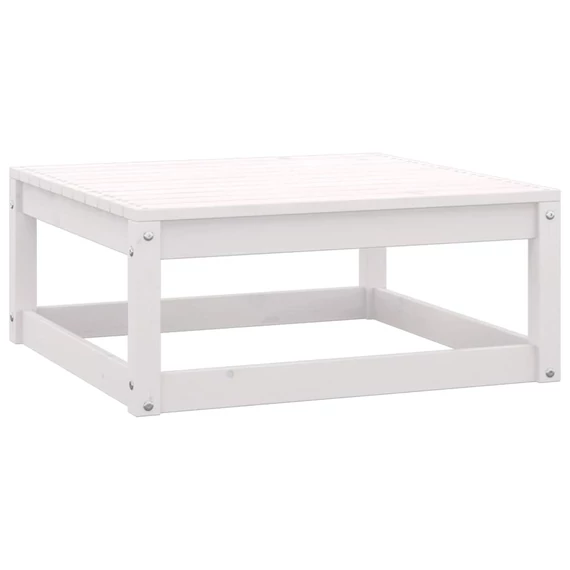 VidaXL fehér tömör fenyőfa kerti lábtartó 70 x 70 x 30 cm
