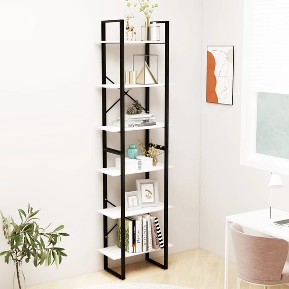 VidaXL fehér tömör fenyőfa tárolópolc 60 x 30 x 210 cm