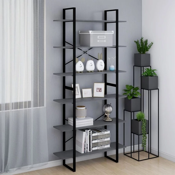VidaXL szürke tömör fenyőfa magasszekrény 100 x 30 x 210 cm