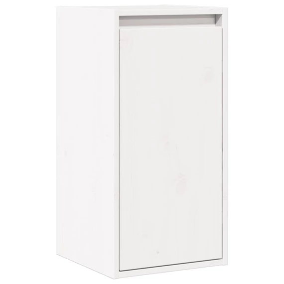 VidaXL fehér tömör fenyőfa faliszekrény 30 x 30 x 100 cm