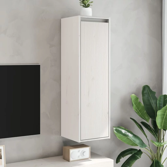 VidaXL 2 db fehér tömör fenyőfa faliszekrény 30 x 30 x 100 cm