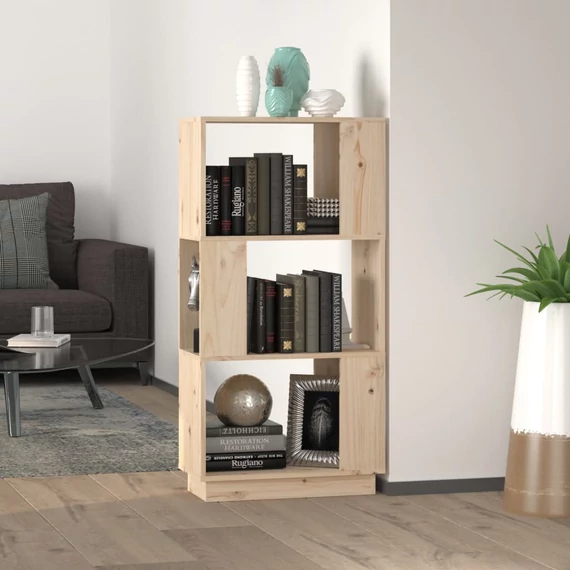 VidaXL tömör fenyőfa könyvszekrény/térelválasztó 51 x 25 x 101 cm