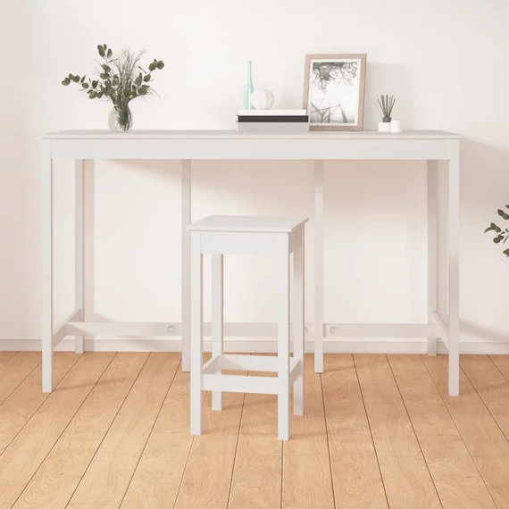 VidaXL fehér tömör fenyőfa bárasztal 180 x 80 x 110 cm