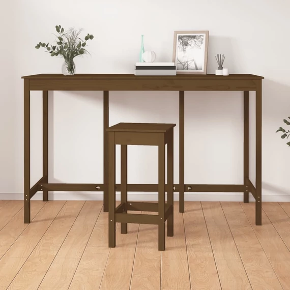VidaXL mézbarna tömör fenyőfa bárasztal 180 x 80 x 110 cm