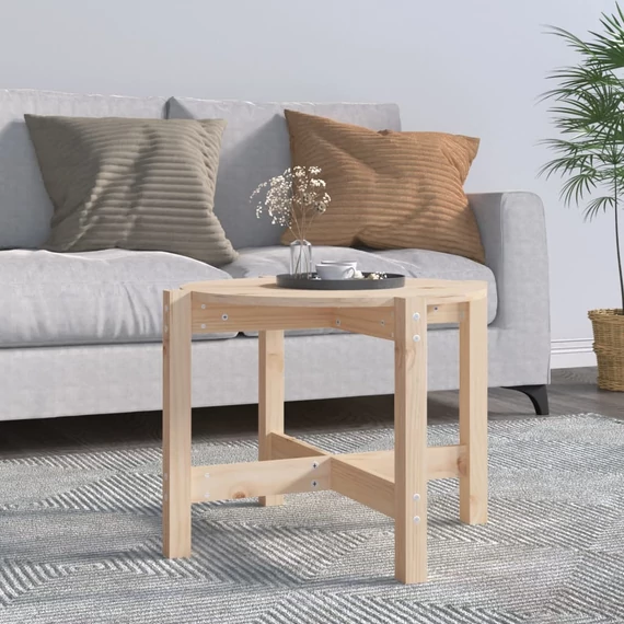 VidaXL tömör fenyőfa dohányzóasztal Ø 62,5 x 45 cm