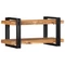 Fali polc 70x33x35 cm tömör fa akácfa