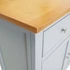 Kép 8/10 - VidaXL tömör tölgyfa komód 110 x 33,5 x 70 cm