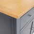 Kép 8/10 - VidaXL tömör tölgyfa tálalószekrény 110 x 33,5 x 70 cm