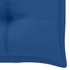 Kép 9/10 - VidaXL tömör tíkfa kerti pad kék párnával 112 cm