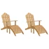 Kép 1/7 - VidaXL 2 db tömör tíkfa Adirondack szék lábtartóval