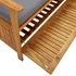 Kép 8/9 - VidaXL tömör akácfa kerti tárolópad párnával 148 cm