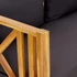 Kép 7/9 - VidaXL kétszemélyes tömör akácfa kerti pad párnákkal 122 cm