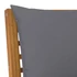 Kép 5/6 - VidaXL tömör akácfa kerti pad sötétszürke párnával 114,5 cm