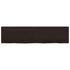 Kép 3/10 - VidaXL sötétbarna kezelt tömör tölgyfa asztallap 160x40x(2-4) cm