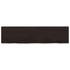 Kép 3/10 - VidaXL sötétbarna kezelt tömör tölgyfa asztallap 160x40x(2-6) cm