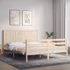 Kép 1/10 - VidaXL tömör fa ágykeret fejtámlával 160 x 200 cm