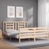 Kép 3/10 - VidaXL tömör fa ágykeret fejtámlával 160 x 200 cm