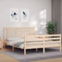 Kép 1/10 - VidaXL tömör fa ágykeret fejtámlával 160 x 200 cm