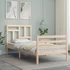 Kép 4/10 - VidaXL tömör fa ágykeret fejtámlával 90 x 200 cm