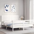 Kép 3/10 - VidaXL fehér tömör fa ágykeret fejtámlával 160 x 200 cm