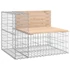 Kép 3/7 - VidaXL tömör fenyőfa gabion kerti pad 184x71x65,5 cm