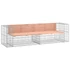 Kép 2/7 - VidaXL tömör duglászfenyő gabion kerti pad 244 x 71 x 65,5 cm