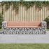 Kép 1/7 - VidaXL tömör duglászfenyő gabion kerti pad 244 x 71 x 65,5 cm