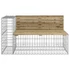 Kép 4/7 - VidaXL tömör impregnált fenyőfa gabion kerti pad 244x71x65,5 cm