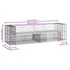 Kép 7/7 - VidaXL tömör impregnált fenyőfa gabion kerti pad 244x71x65,5 cm