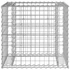 Kép 6/9 - VidaXL tömör fenyőfa kerti pad gabion kosárral