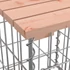 Kép 7/9 - VidaXL tömör duglászfenyő kerti pad gabion kosárral