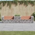 Kép 1/9 - VidaXL tömör duglászfenyő kerti pad gabion kosárral