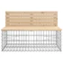 Kép 6/10 - VidaXL tömör fenyőfa kerti pad gabion kosárral