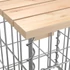 Kép 9/10 - VidaXL tömör fenyőfa kerti pad gabion kosárral
