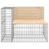 Kép 4/9 - VidaXL tömör fenyőfa gabion kerti pad 287x71x65,5 cm